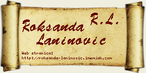 Roksanda Laninović vizit kartica